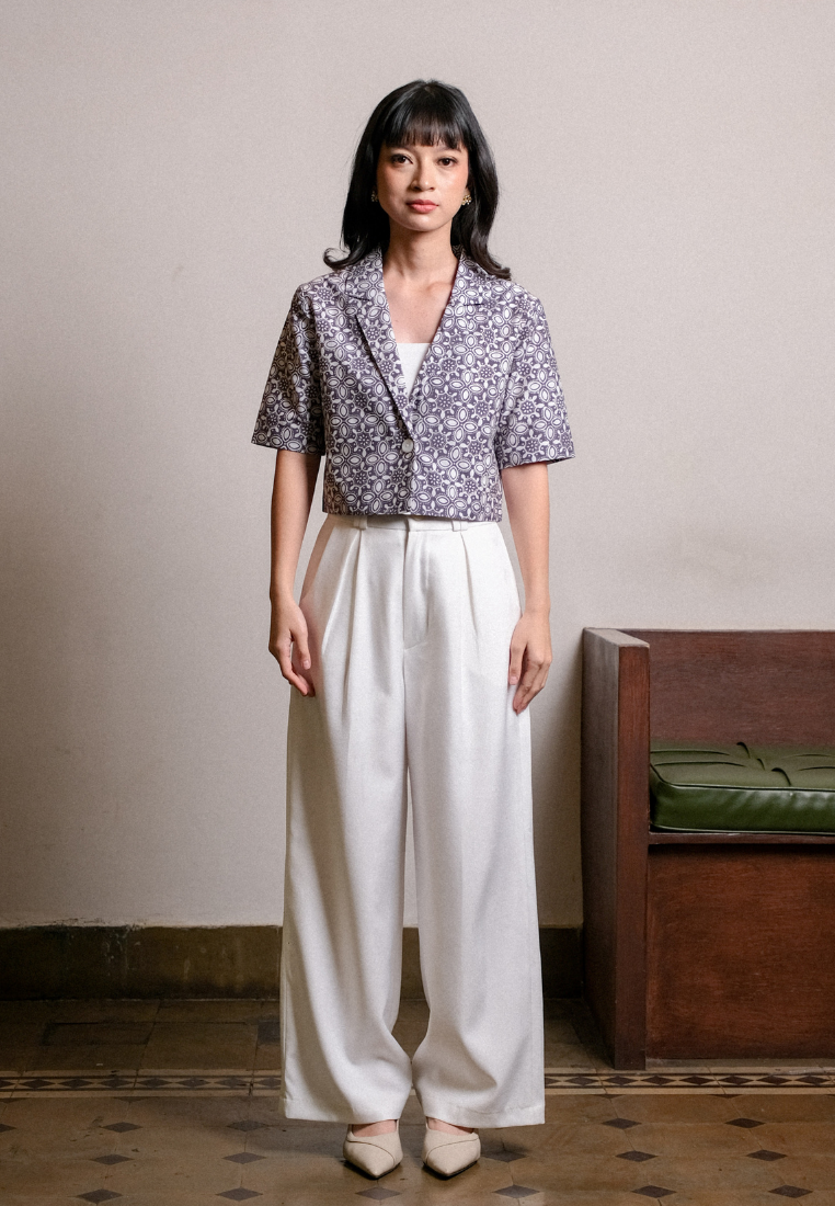 Harsana Blazer Kawung Grey