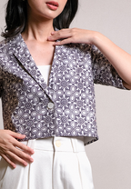 Harsana Blazer Kawung Grey
