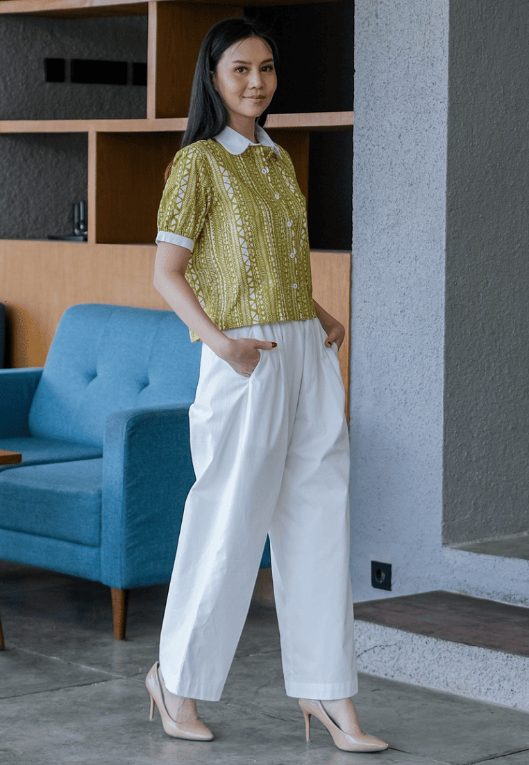 Setelan Tikta Lime dan Freya White