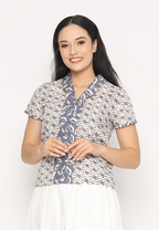 Mia Blouse Motif B Grey