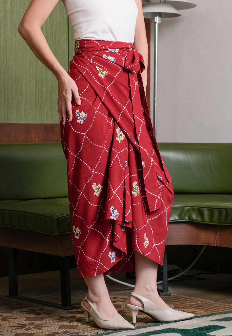 Ananta Warpskirt Ayam Red