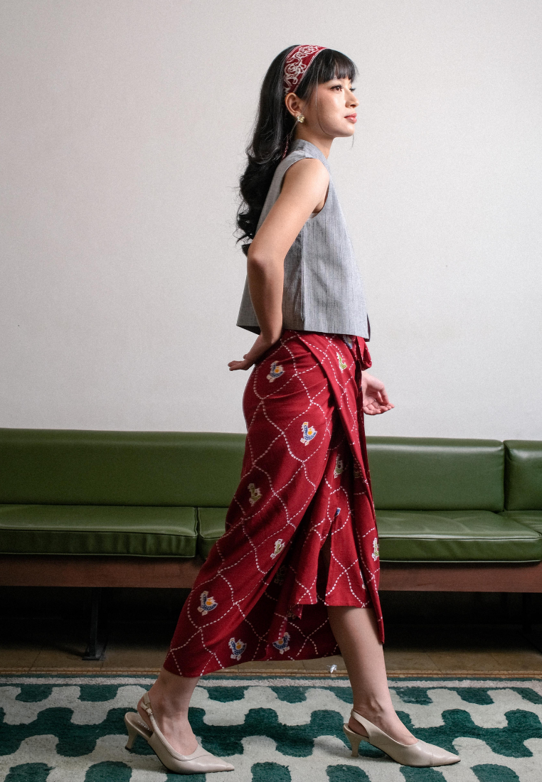 Ananta Warpskirt Ayam Red