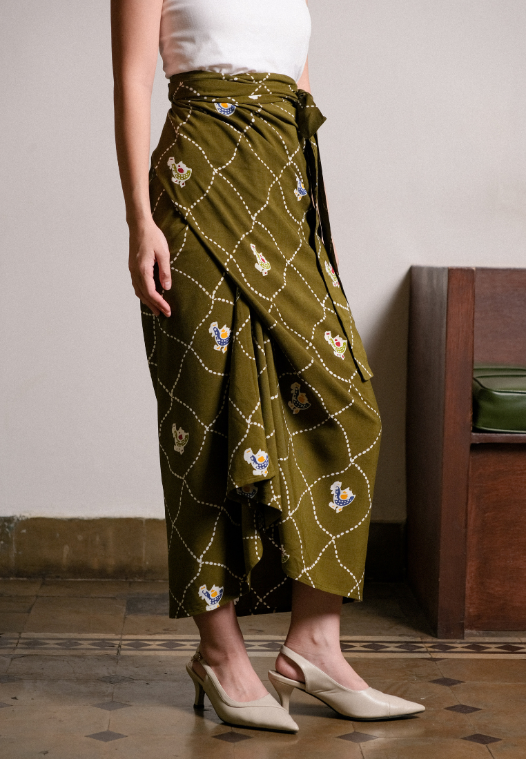 Ananta Warpskirt Ayam Green
