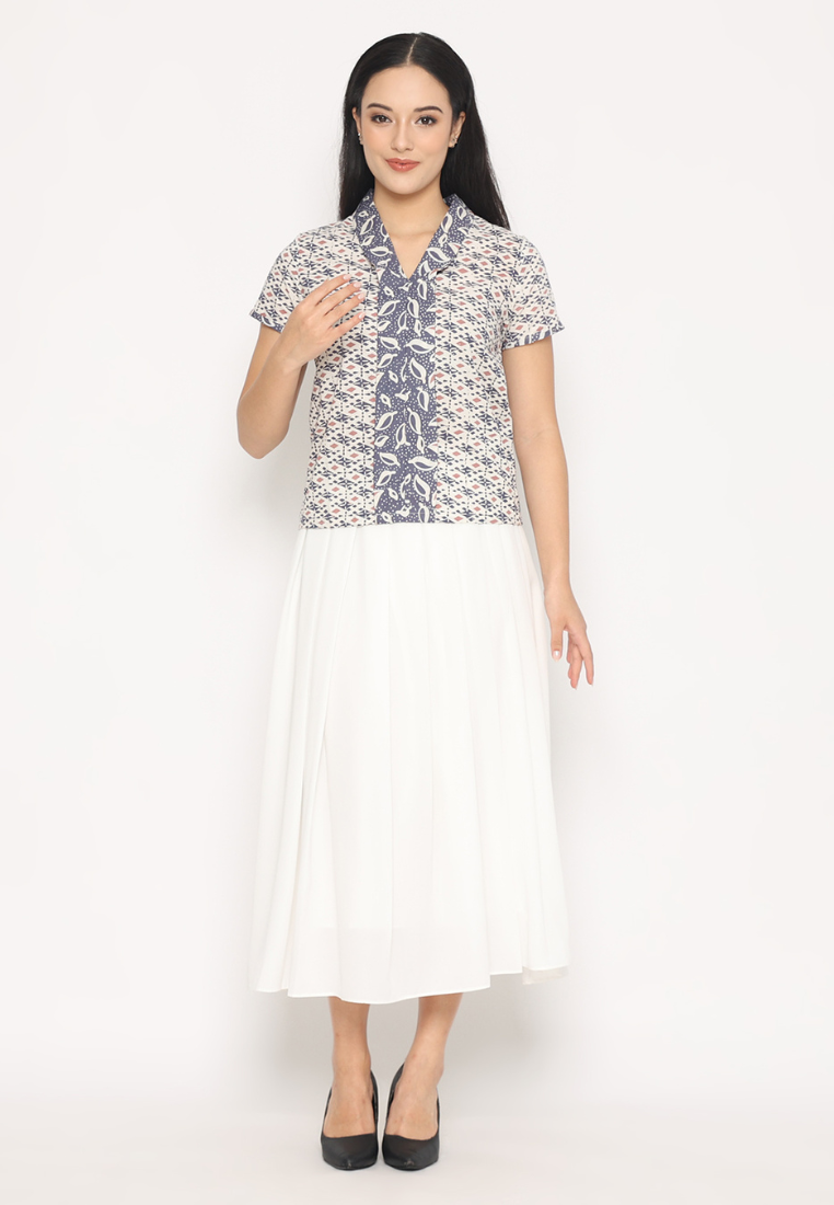 Mia Blouse Motif B Grey