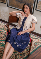 Setelan Wasti dan Gita Kawung Blue