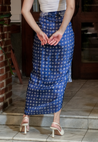 Risya Wrap Skirt Blue Black