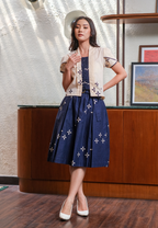 Setelan Wasti dan Gita Kawung Blue