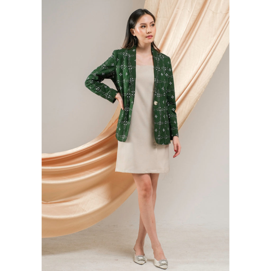 Karmina Blazer Batik Green