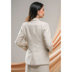 Karmina Blazer Plain Oat