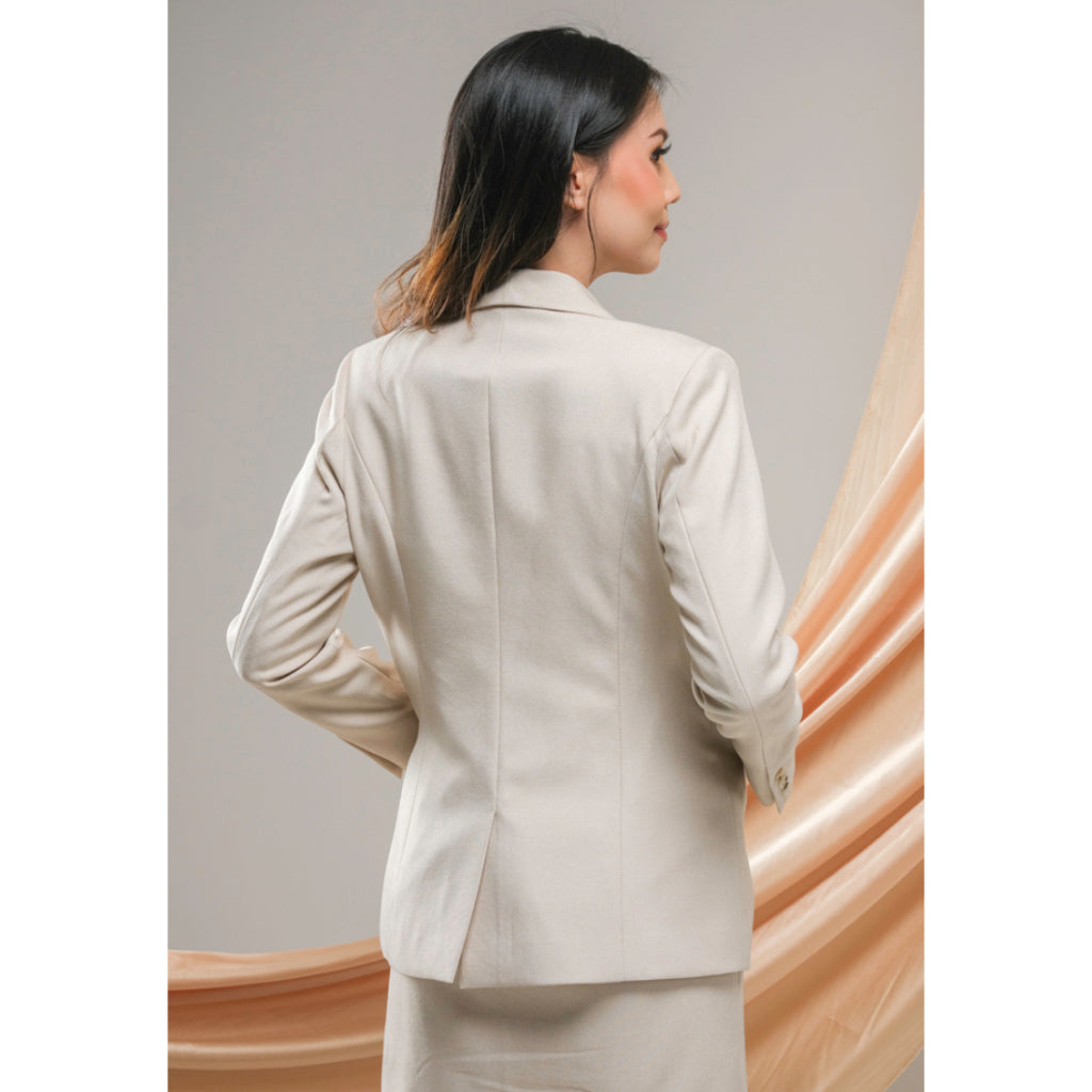 Karmina Blazer Plain Oat