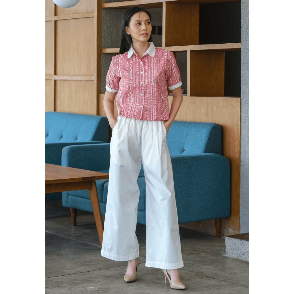 Setelan Tikta Pink dan Freya White