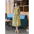 Setelan Tikta dan Gita Tribal Lime