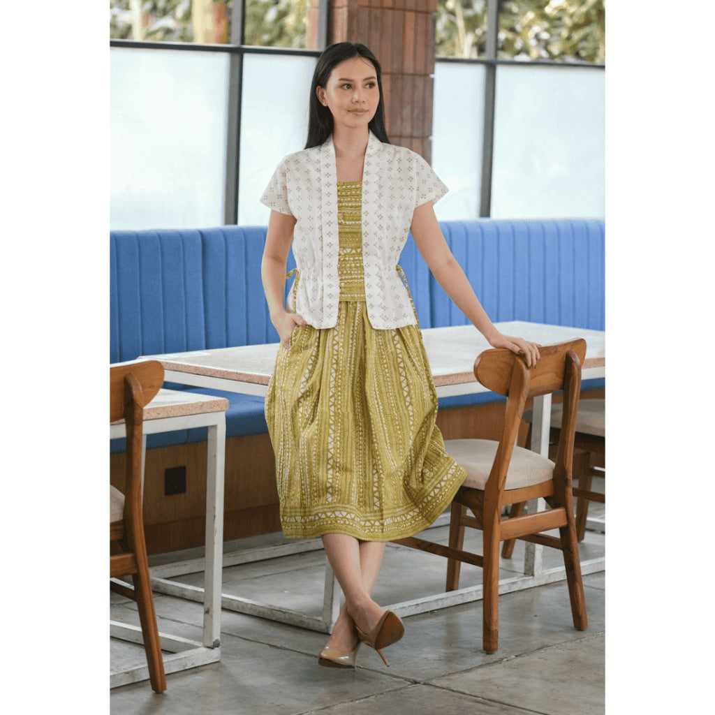 Setelan Garwita dan Gita Tribal Lime