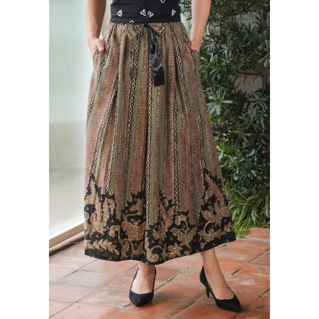 Gita Maxi Skirt (Tanpa Furing) Green