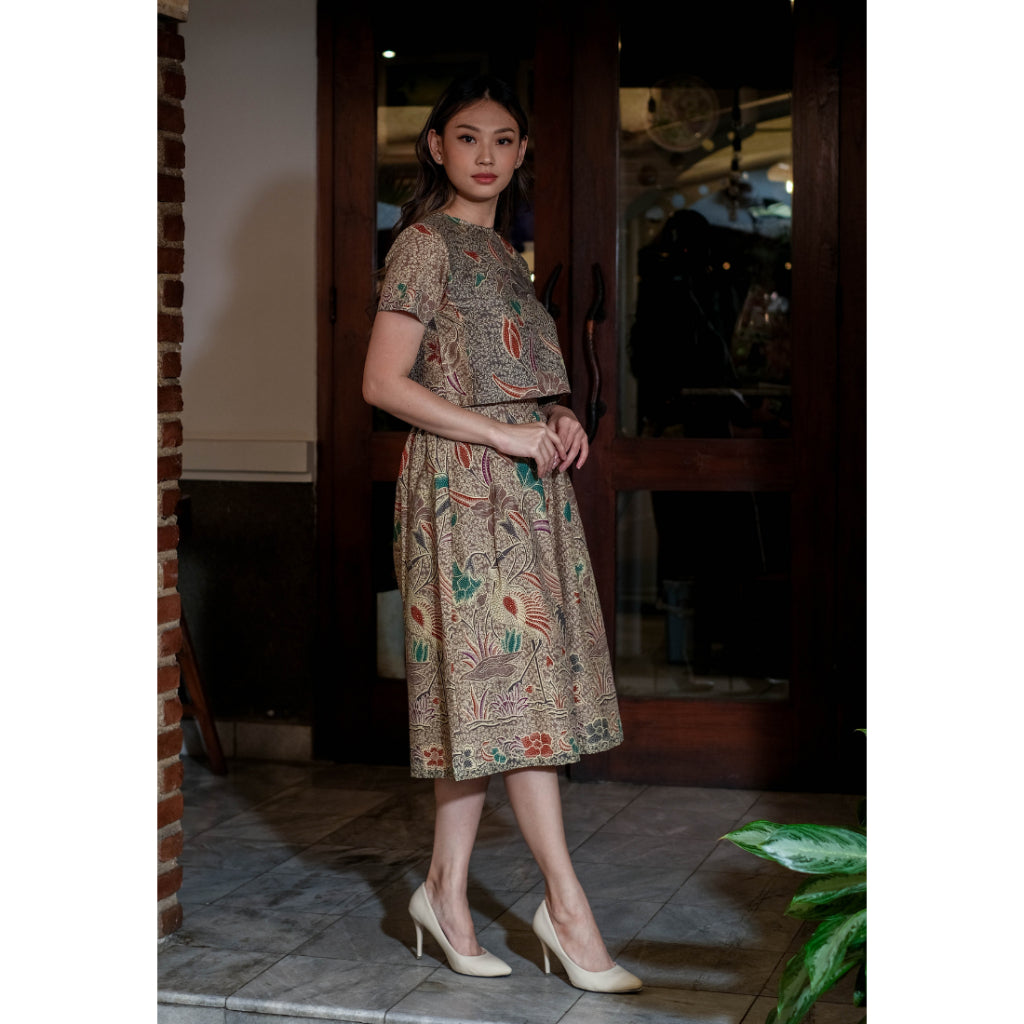 Kichi Batik Setelan Batik Ramaya Set Brown