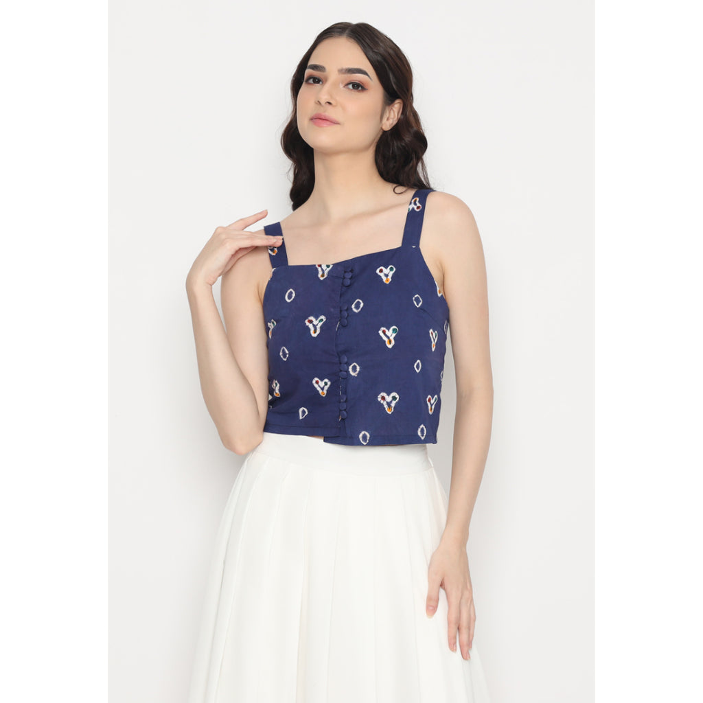 Mayang Tank Jumputan Navy