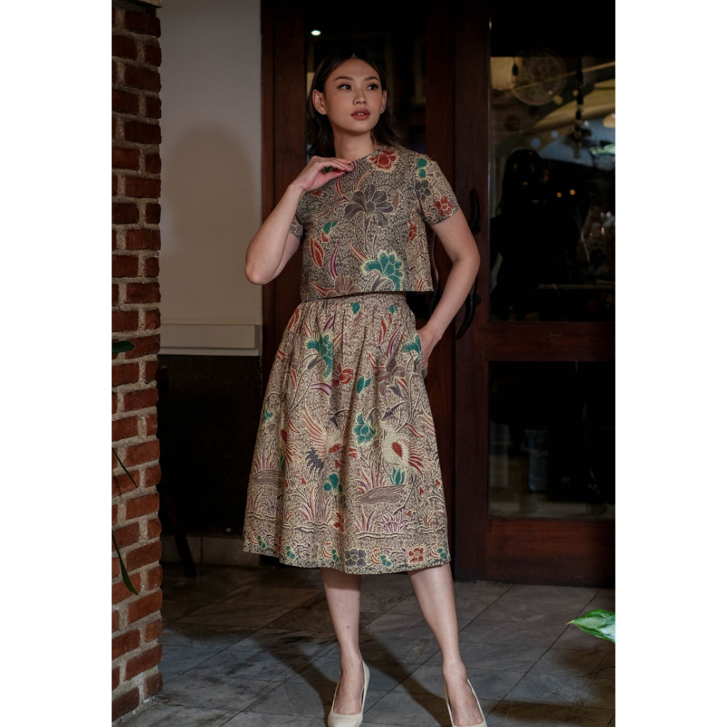 Kichi Batik Setelan Batik Ramaya Set Brown