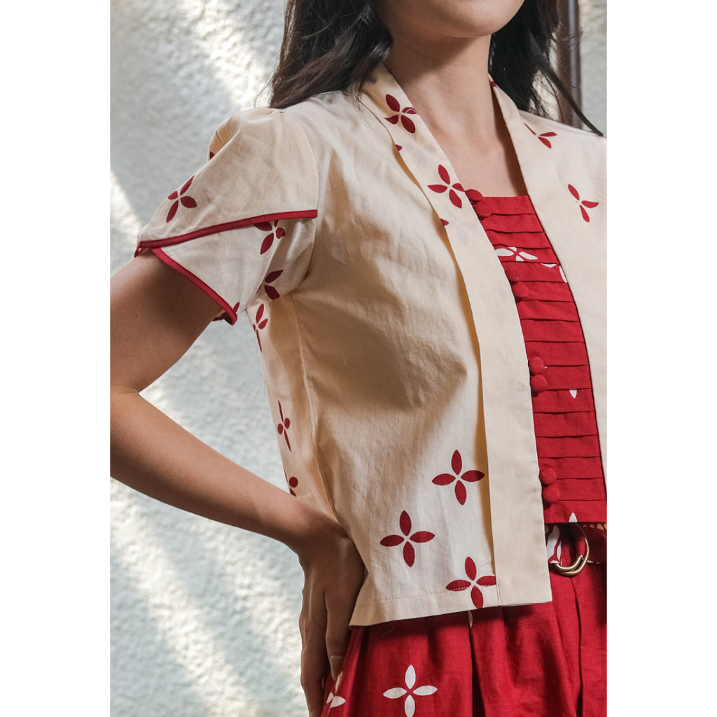 Wasti Kutubaru Kebaya Red