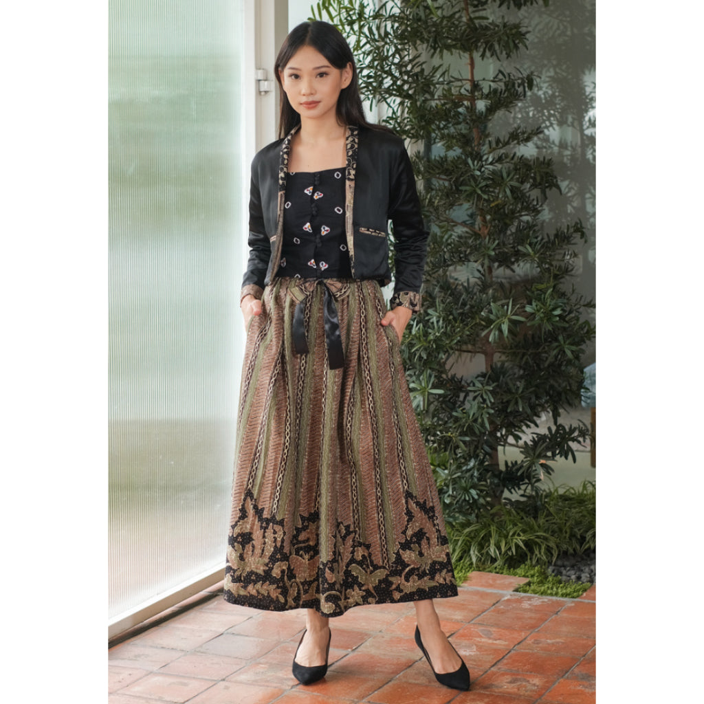 Gita Maxi Skirt (Tanpa Furing) Green