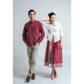 Kichi Batik Pasangan Bagas Red dan SET Salwaka White Rasda Red