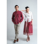 Kichi Batik Pasangan Bagas Red dan SET Salwaka White Rasda Red