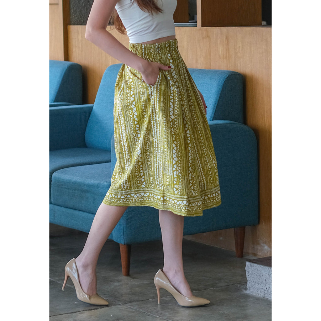 Gita Skirt Tribal Lime
