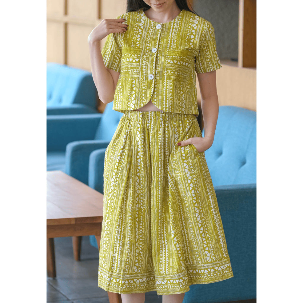 Setelan Jivala dan Gita Tribal Lime
