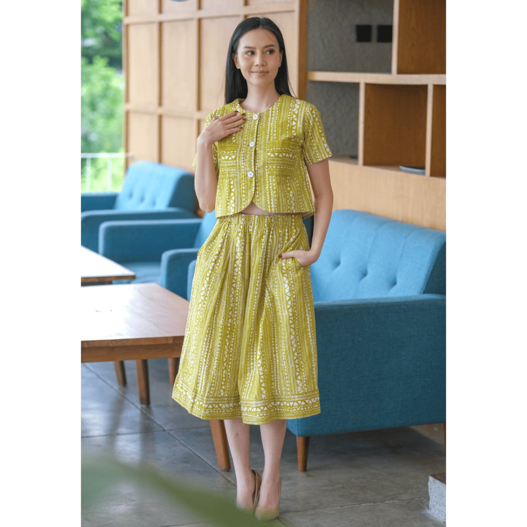Setelan Jivala dan Gita Tribal Lime