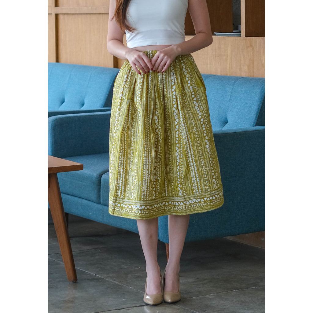 Gita Skirt Tribal Lime