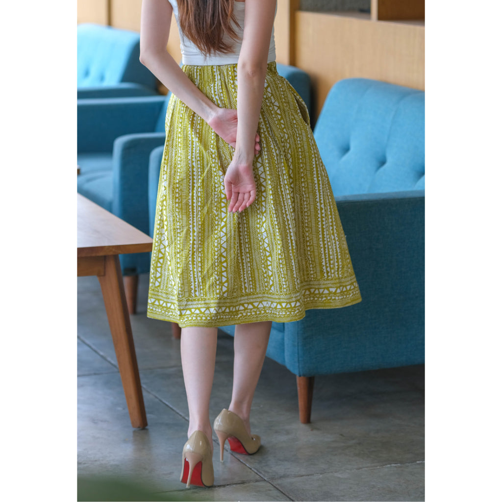 Gita Skirt Tribal Lime