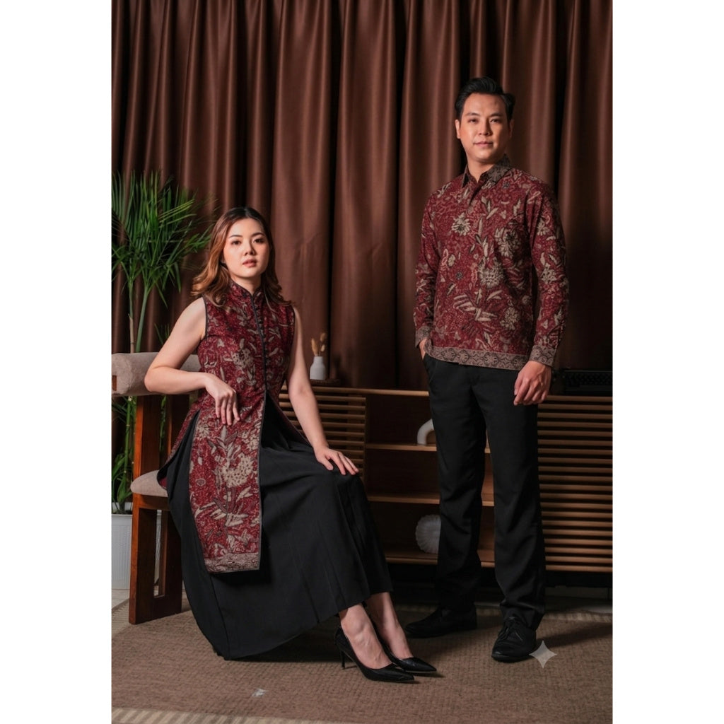 Pasangan Marma dan Samita Bunga Red