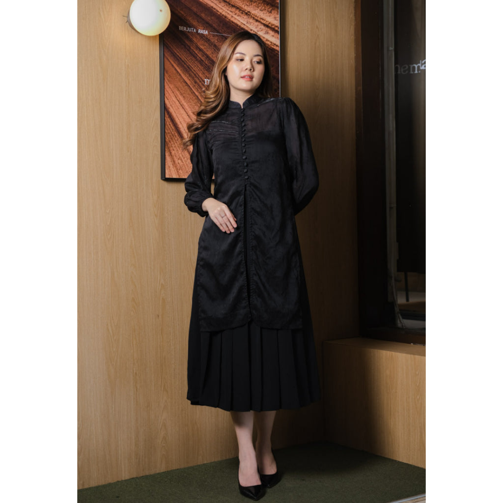 Setelan Samita LS plain dan Felice Black