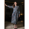Setelan Ardini dan Gita Maxi Dot Blue