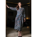 Setelan Ardini dan Gita Maxi Dot Blue