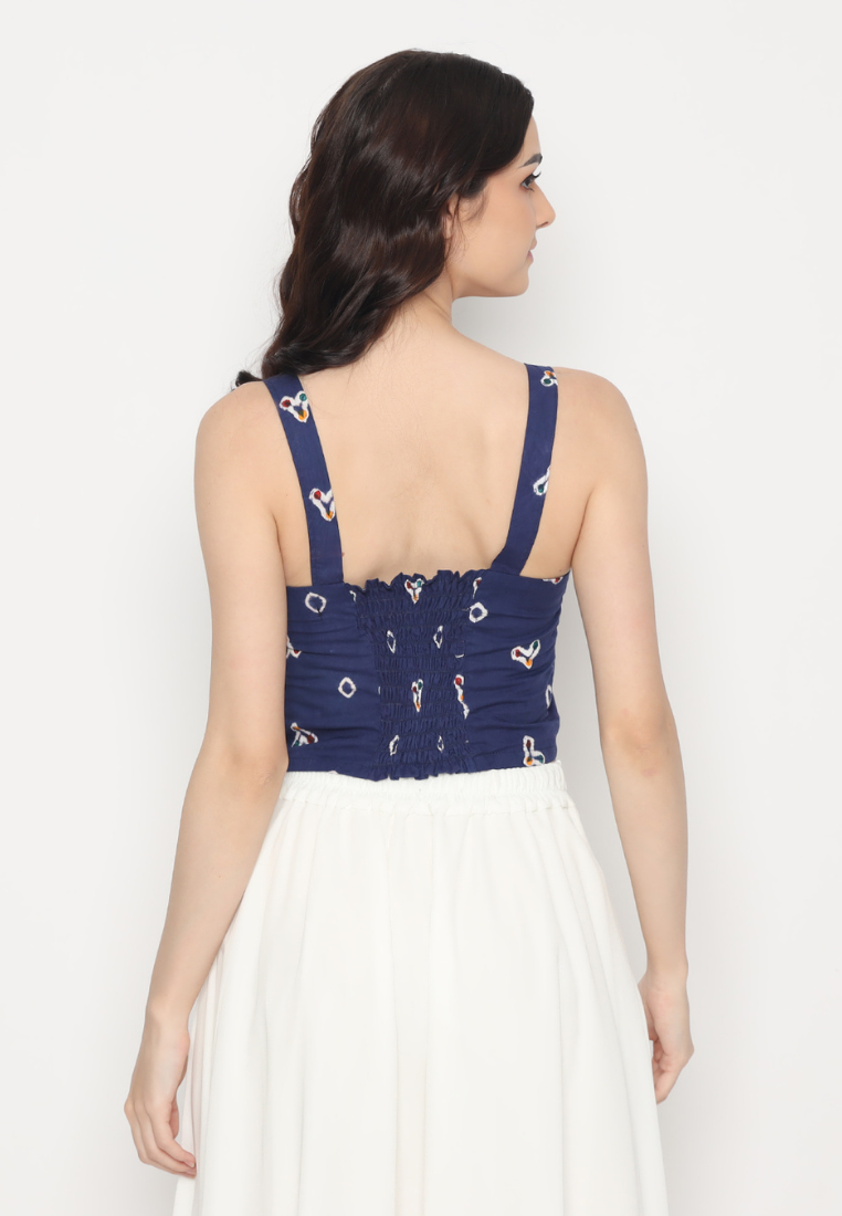 Mayang Tank Jumputan Navy
